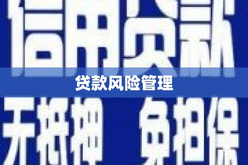 乌兰察布贷款风险管理