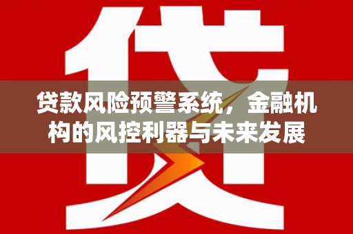 乌兰察布贷款风险预警系统，金融机构的风控利器与未来发展