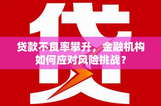 乌兰察布贷款不良率攀升，金融机构如何应对风险挑战？