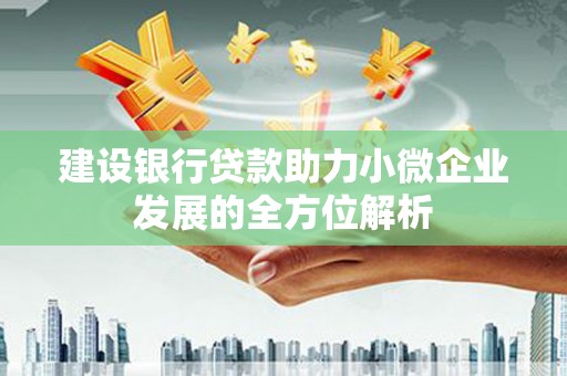 乌兰察布建设银行贷款助力小微企业发展的全方位解析