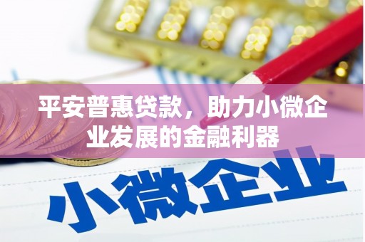 乌兰察布平安普惠贷款，助力小微企业发展的金融利器